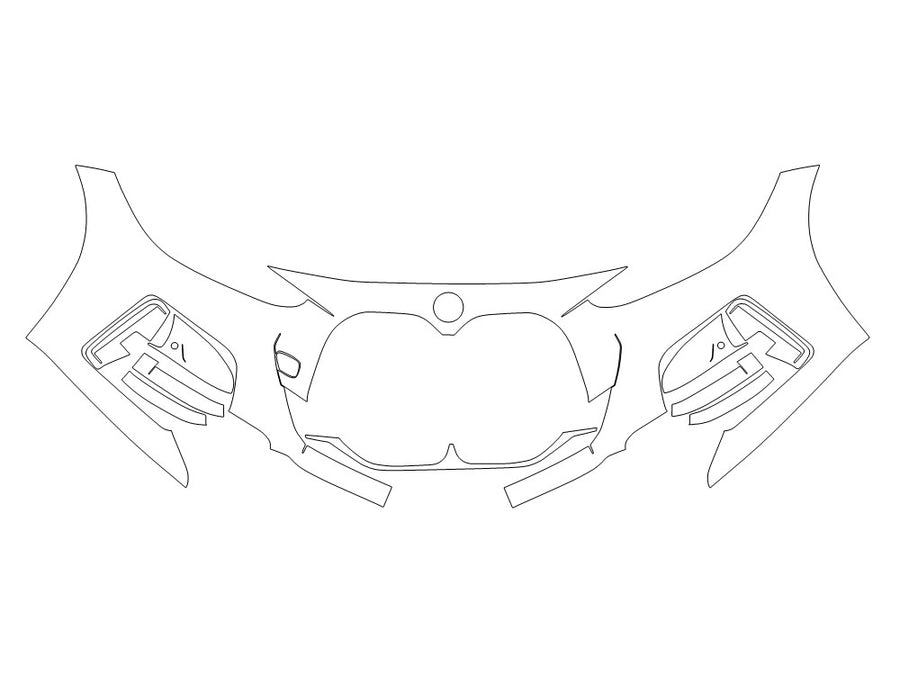 4-series Avery Dennison Clear Bra Bumper Precut PPF Diagram