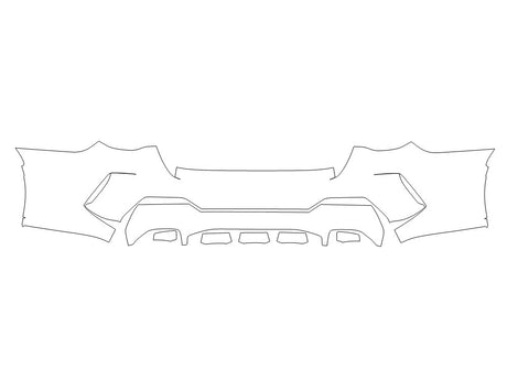 4-series Avery Dennison Clear Bra Door Cup Precut PPF Diagram