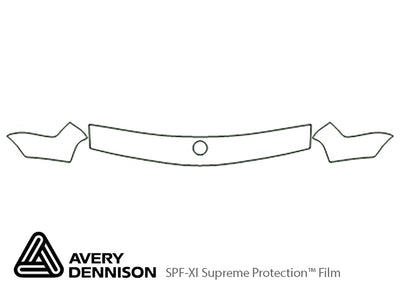 5-series Avery Dennison Clear Bra Hood Precut PPF Diagram