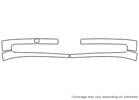 5-series Avery Dennison Clear Bra Bumper Precut PPF Diagram