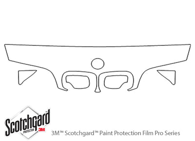 5-series 3M Clear Bra Hood Precut PPF Diagram