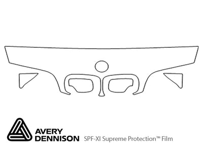 5-series Avery Dennison Clear Bra Hood Precut PPF Diagram