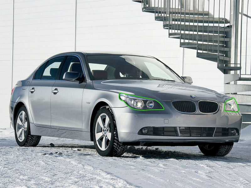 bmw 5-series 1997-2003 Headlight Protection Installation Location