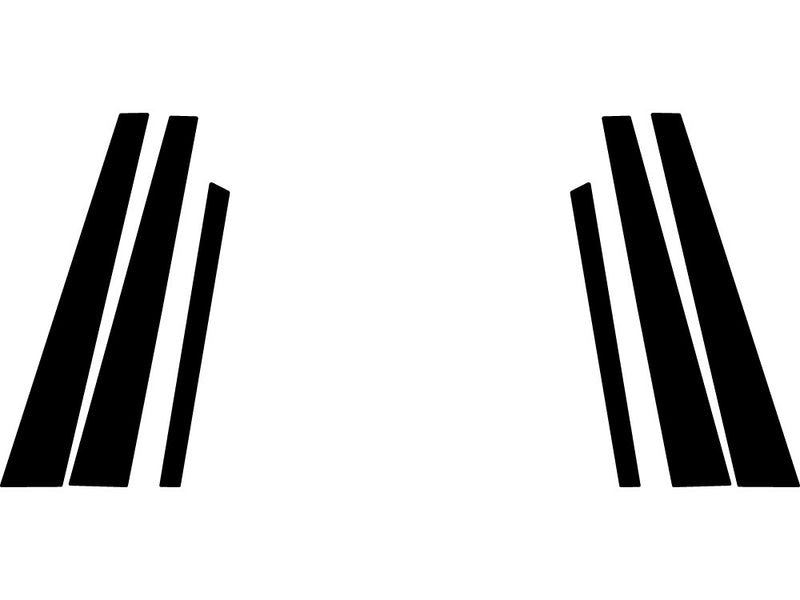 bmw 5-series 1998-2003 (sedan) Gloss Black Pillar Trim