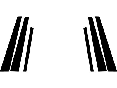bmw 5-series 1998-2003 (sedan) Carbon Fiber Pillar Trim Diagram