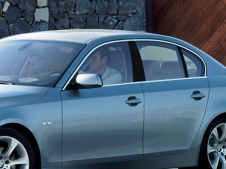 bmw 5-series 1998-2003 (sedan) Brushed Aluminum Black Pillar Cover Diagram