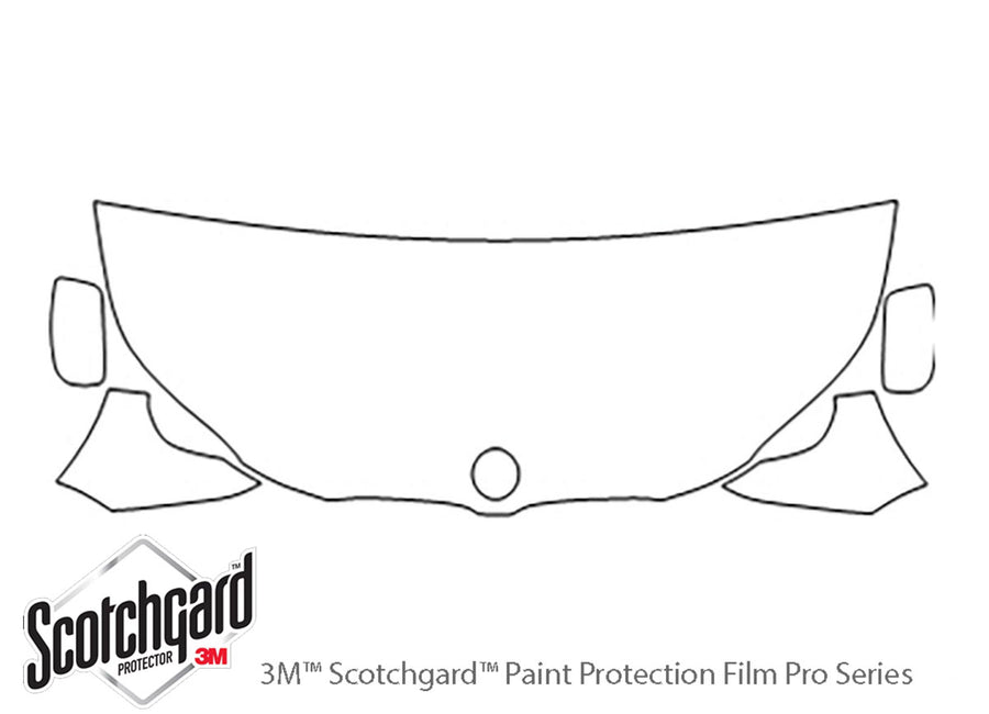 5-series 3M Clear Bra Hood Precut PPF Diagram