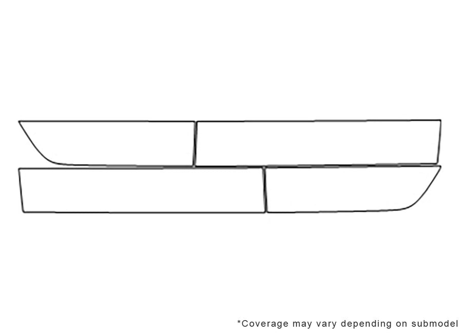 5-series 3M Clear Bra Door Cup Precut PPF Diagram