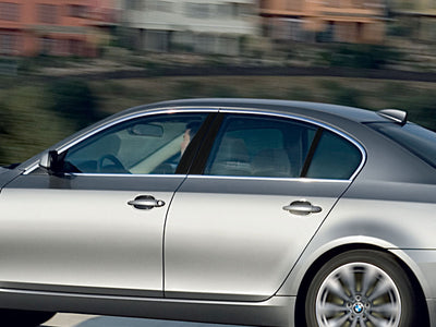 bmw 5-series 2004-2010 (sedan) Brushed Aluminum Black Pillar Cover Diagram