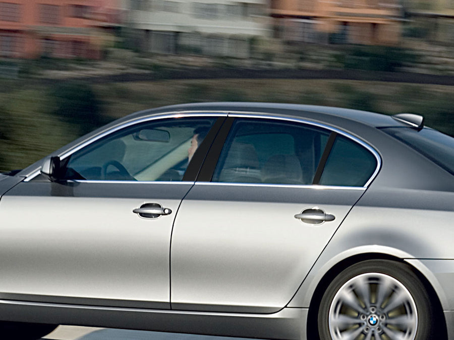 bmw 5-series 2004-2010 (sedan) Gloss Black Pillar Cover Diagram
