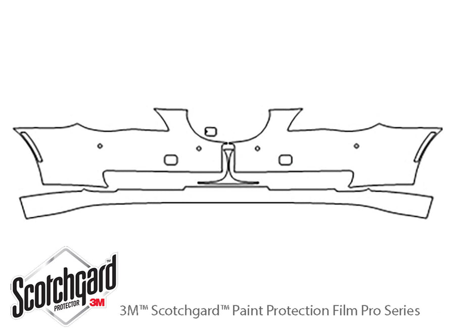 5-series 3M Clear Bra Bumper Precut PPF Diagram