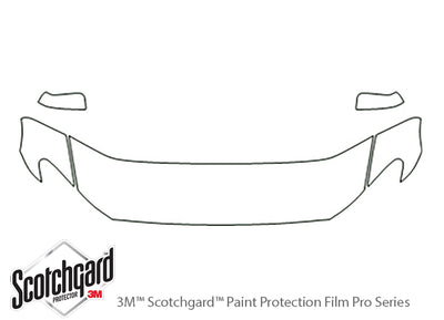 5-series 3M Clear Bra Hood Precut PPF Diagram