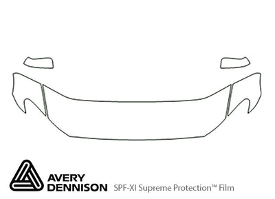 5-series Avery Dennison Clear Bra Hood Precut PPF Diagram