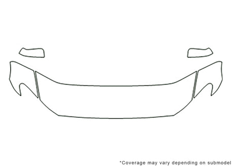 5-series 3M Clear Bra Hood Precut PPF Diagram