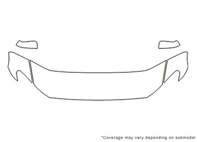 5-series Avery Dennison Clear Bra Hood Precut PPF Diagram