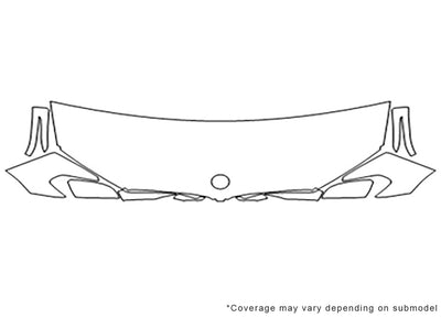 5-series 3M Clear Bra Hood Precut PPF Diagram