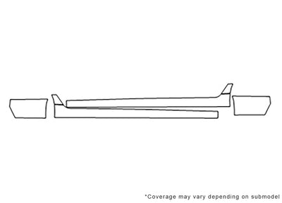 5-series 3M Clear Bra Door Cup Precut PPF Diagram