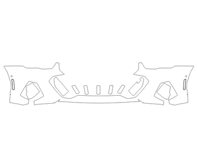 5-series 3M Clear Bra Bumper Precut PPF Diagram