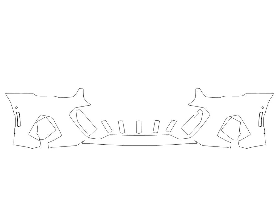 5-series 3M Clear Bra Bumper Precut PPF Diagram