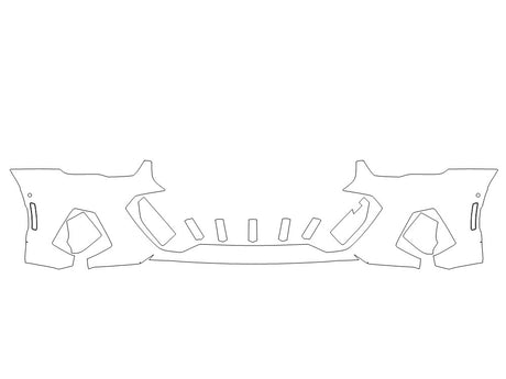5-series Avery Dennison Clear Bra Bumper Precut PPF Diagram