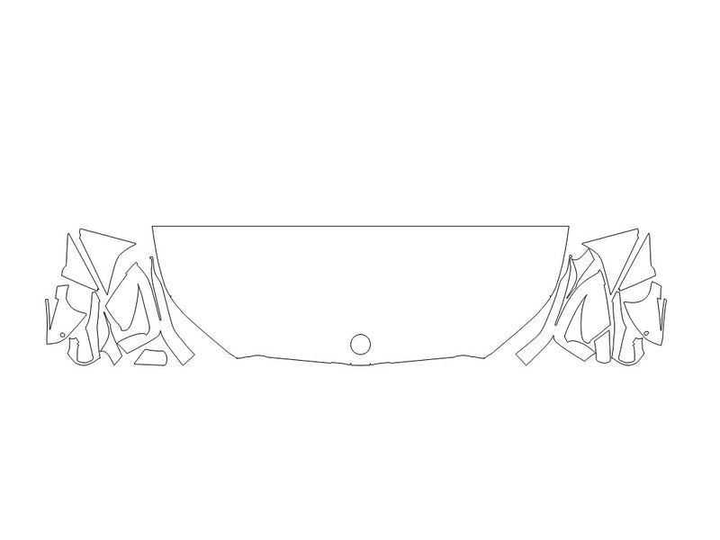 5-series Avery Dennison Clear Bra Hood Precut PPF Diagram