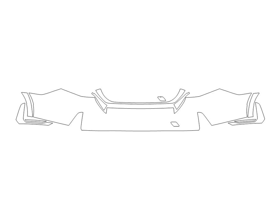 5-series Avery Dennison Clear Bra Door Cup Precut PPF Diagram