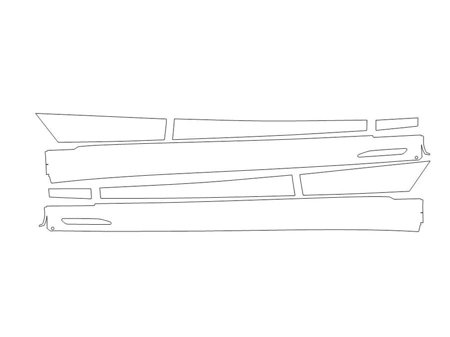 5-series 3M Clear Bra Door Cup Precut PPF Diagram