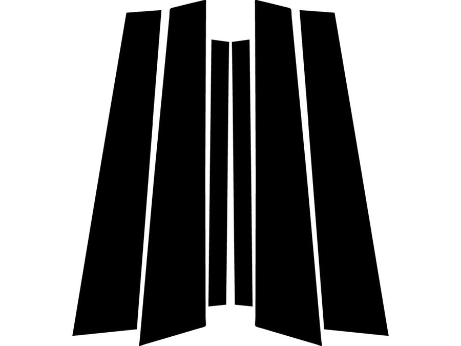 bmw 5-series 2011-2017 (sedan) Matte Black Pillar Trim Diagram