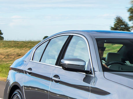 bmw 5-series 2011-2017 (sedan) Brushed Aluminum Black Pillar Cover Diagram