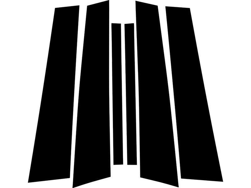 bmw 5-series 2018-2023 (sedan) Matte Black Pillar Trim Diagram
