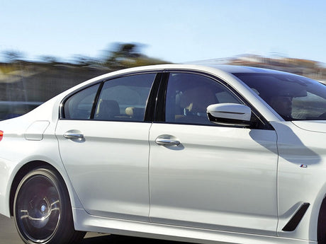 bmw 5-series 2018-2023 (sedan) Brushed Aluminum Black Pillar Cover Diagram