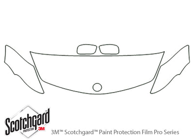 6-series 3M Clear Bra Hood Precut PPF Diagram