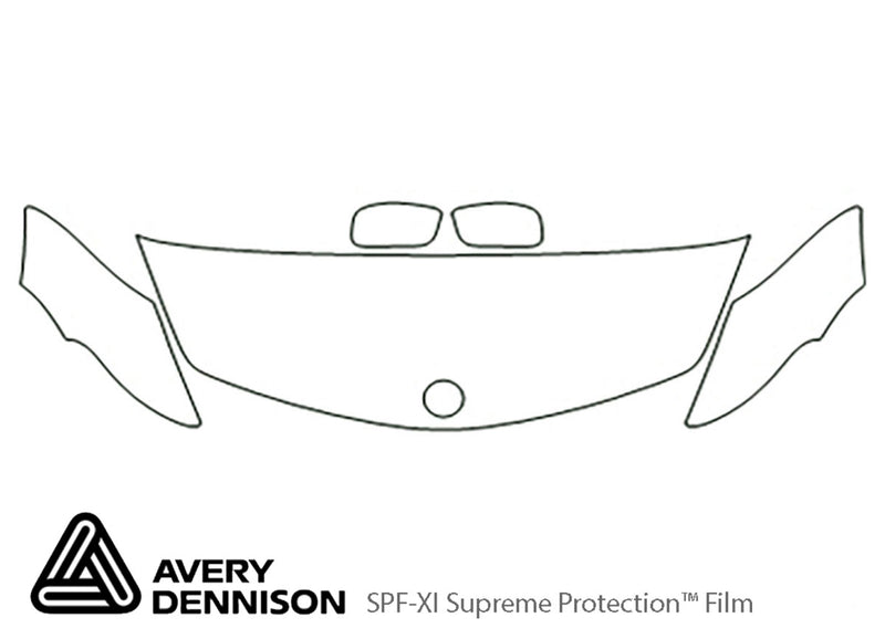 6-series Avery Dennison Clear Bra Hood Precut PPF Diagram