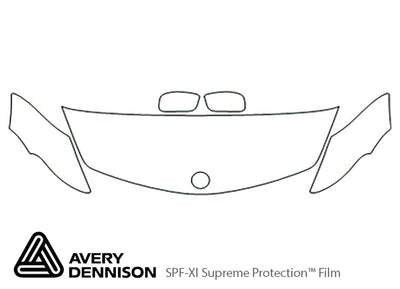 6-series Avery Dennison Clear Bra Hood Precut PPF Diagram