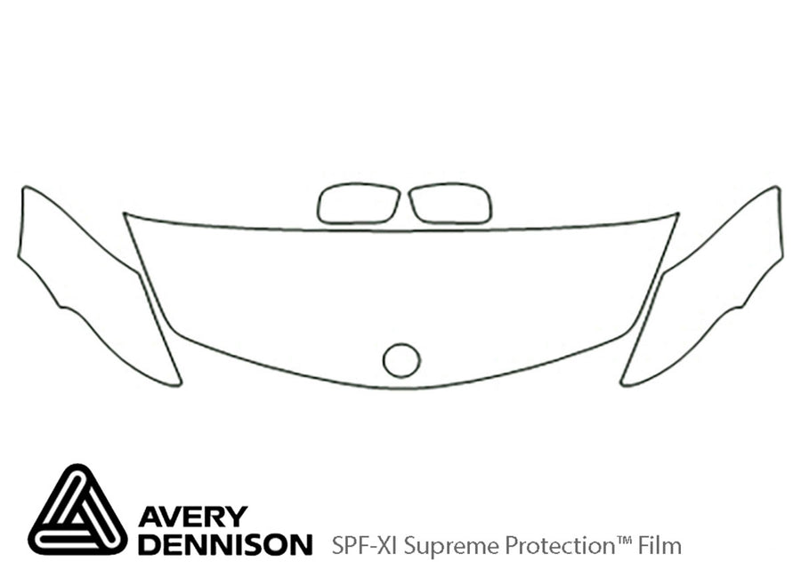 6-series Avery Dennison Clear Bra Hood Precut PPF Diagram