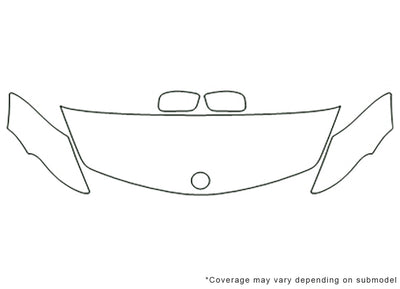 6-series Avery Dennison Clear Bra Hood Precut PPF Diagram