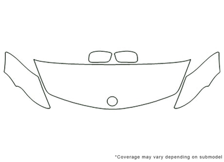 6-series Avery Dennison Clear Bra Hood Precut PPF Diagram