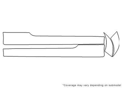 6-series Avery Dennison Clear Bra Door Cup Precut PPF Diagram
