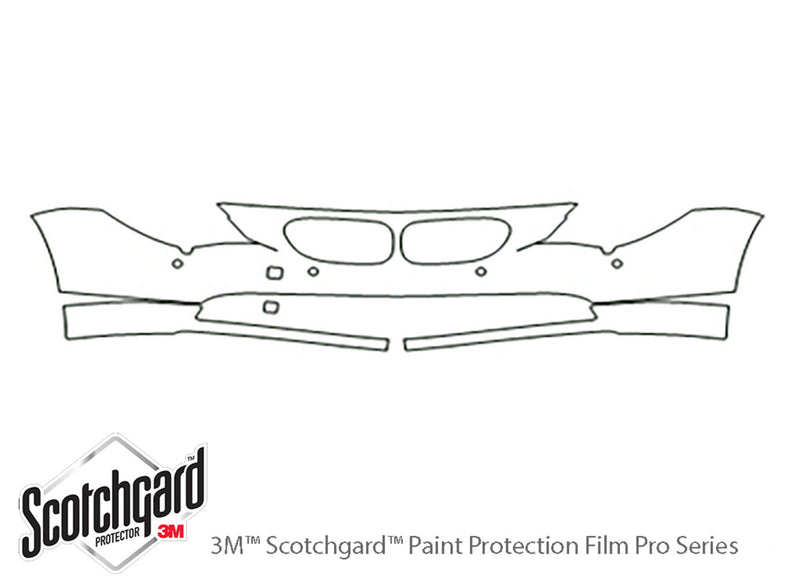 6-series 3M Clear Bra Bumper Precut PPF Diagram