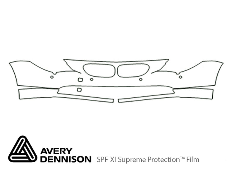 6-series Avery Dennison Clear Bra Bumper Precut PPF Diagram