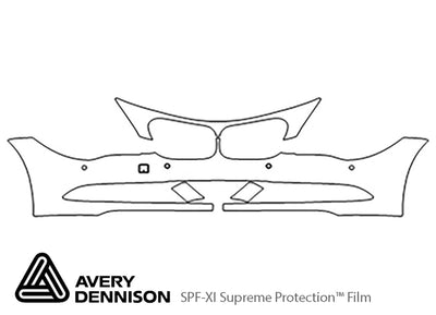 6-series Avery Dennison Clear Bra Bumper Precut PPF Diagram