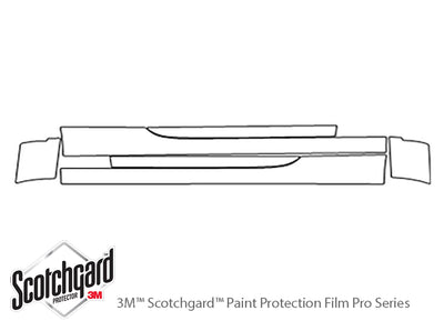 6-series 3M Clear Bra Door Cup Precut PPF Diagram