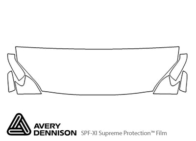 6-series Avery Dennison Clear Bra Hood Precut PPF Diagram
