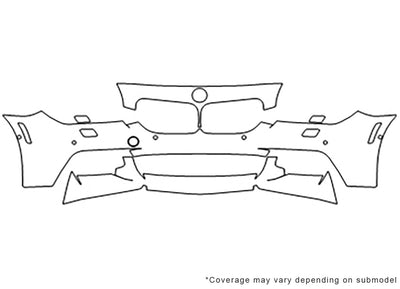 6-series Avery Dennison Clear Bra Bumper Precut PPF Diagram