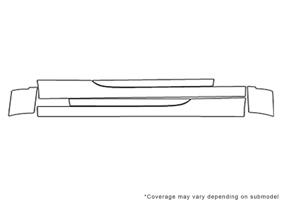 6-series Avery Dennison Clear Bra Door Cup Precut PPF Diagram
