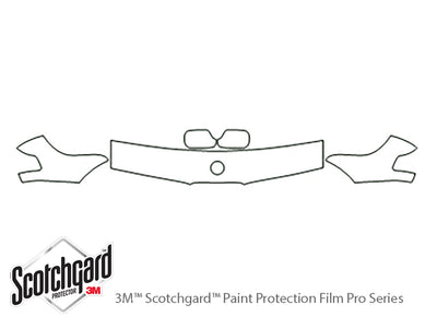 7-series 3M Clear Bra Hood Precut PPF Diagram