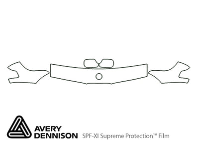 7-series Avery Dennison Clear Bra Hood Precut PPF Diagram