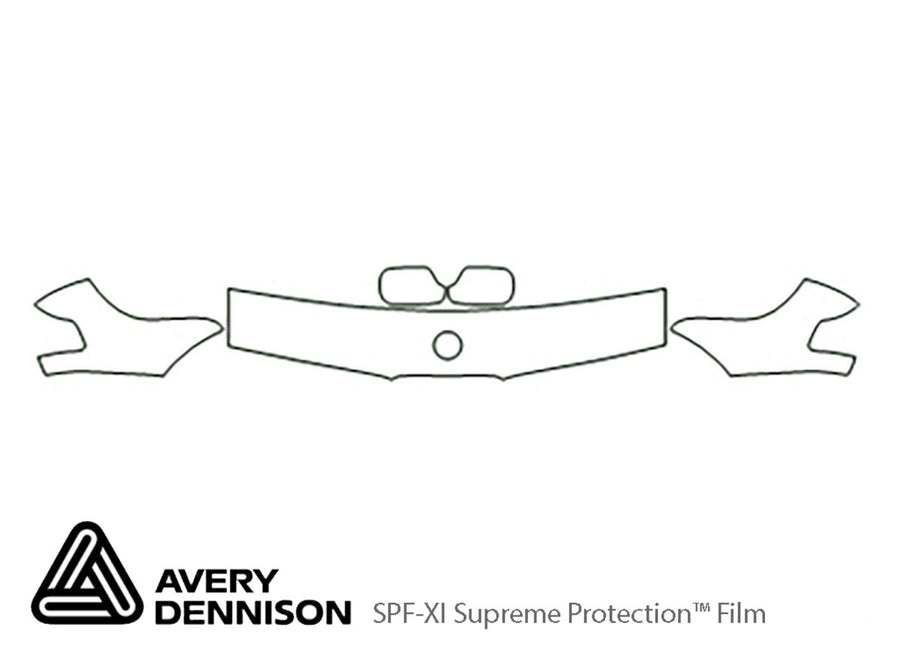 7-series Avery Dennison Clear Bra Hood Precut PPF Diagram