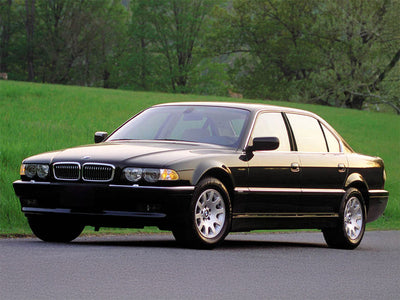 bmw 7-series 1988-1994 Brushed Aluminum Black Pillar Trim
