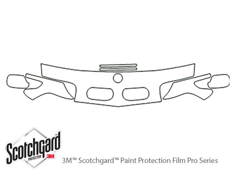 7-series 3M Clear Bra Hood Precut PPF Diagram